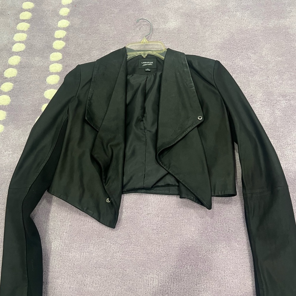 Cropped Leather Jacket